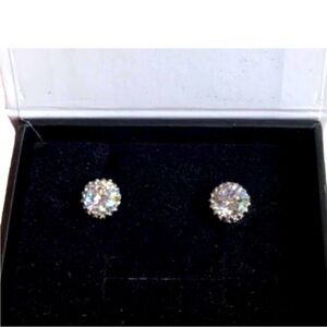 Cate & Chloe Silver Plated Cubic Zirconia Earrings